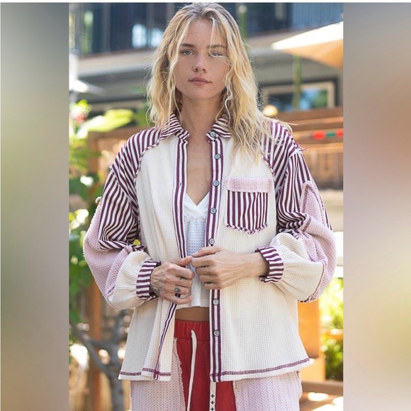 Last 1! POL Collar thermal button down long sleeves - Picture 8 of 10